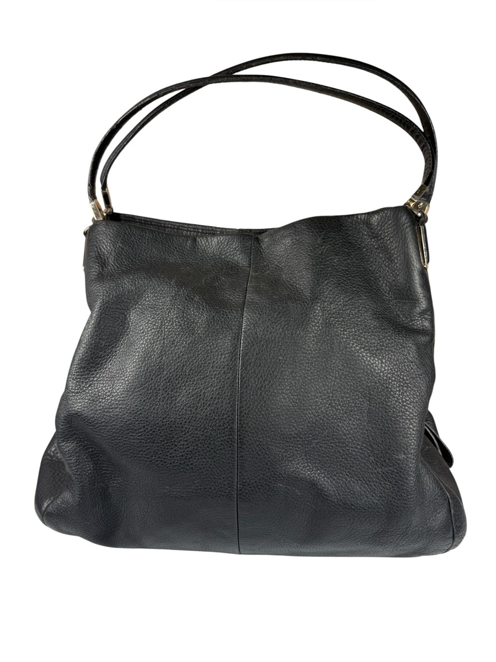 Coach Madison Phoebe 24621 Black Pebbled Leather Hobo Shoulder Bag